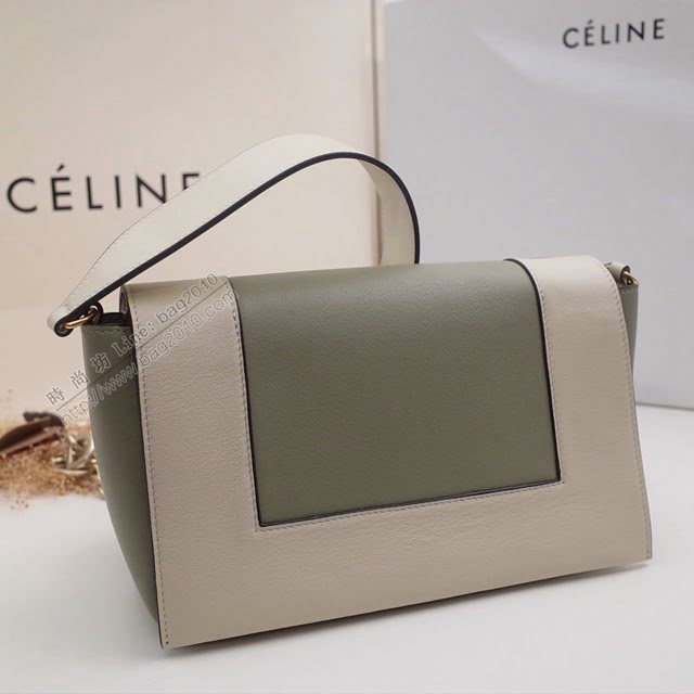 Celine女包 賽琳爆款 香味帶紋路進口小牛皮 CELINE FRAME BAG 可單肩可斜挎  slyd2056